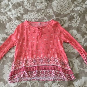 Floral fall girls top